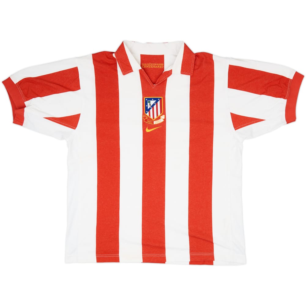 2003-04 Atletico Madrid Centenary Home Shirt - 8/10 - (L)