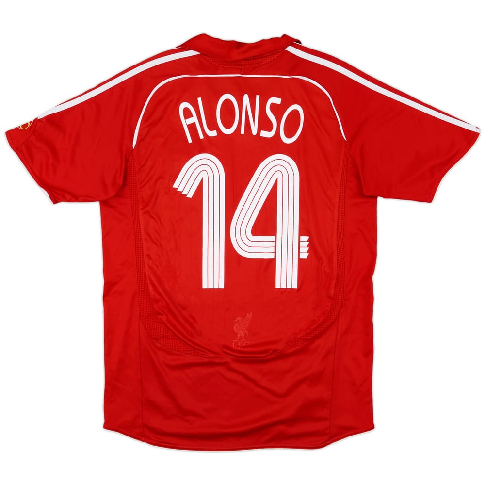 2006-08 Liverpool Home Shirt Alonso #14 - 7/10 - (L)
