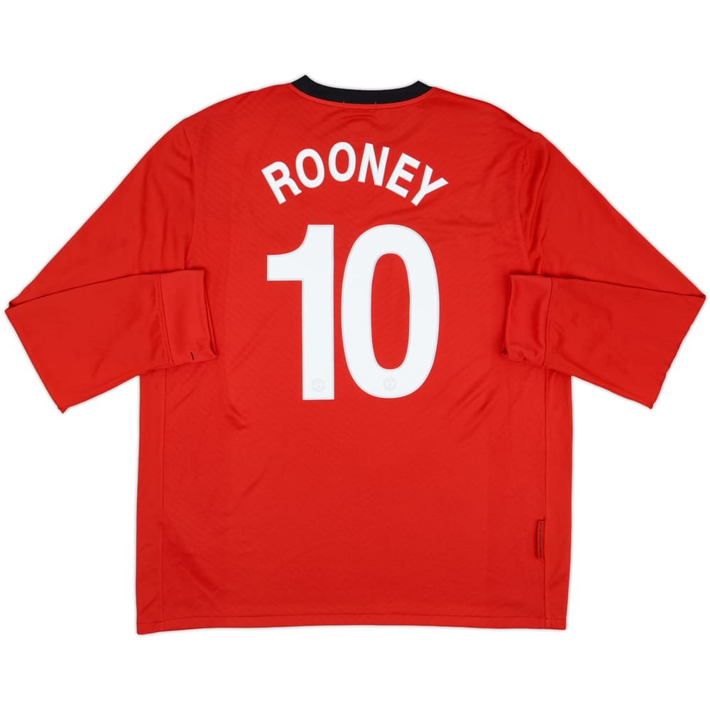 2009-10 Manchester United Home L/S Shirt Rooney #10 (XXL)