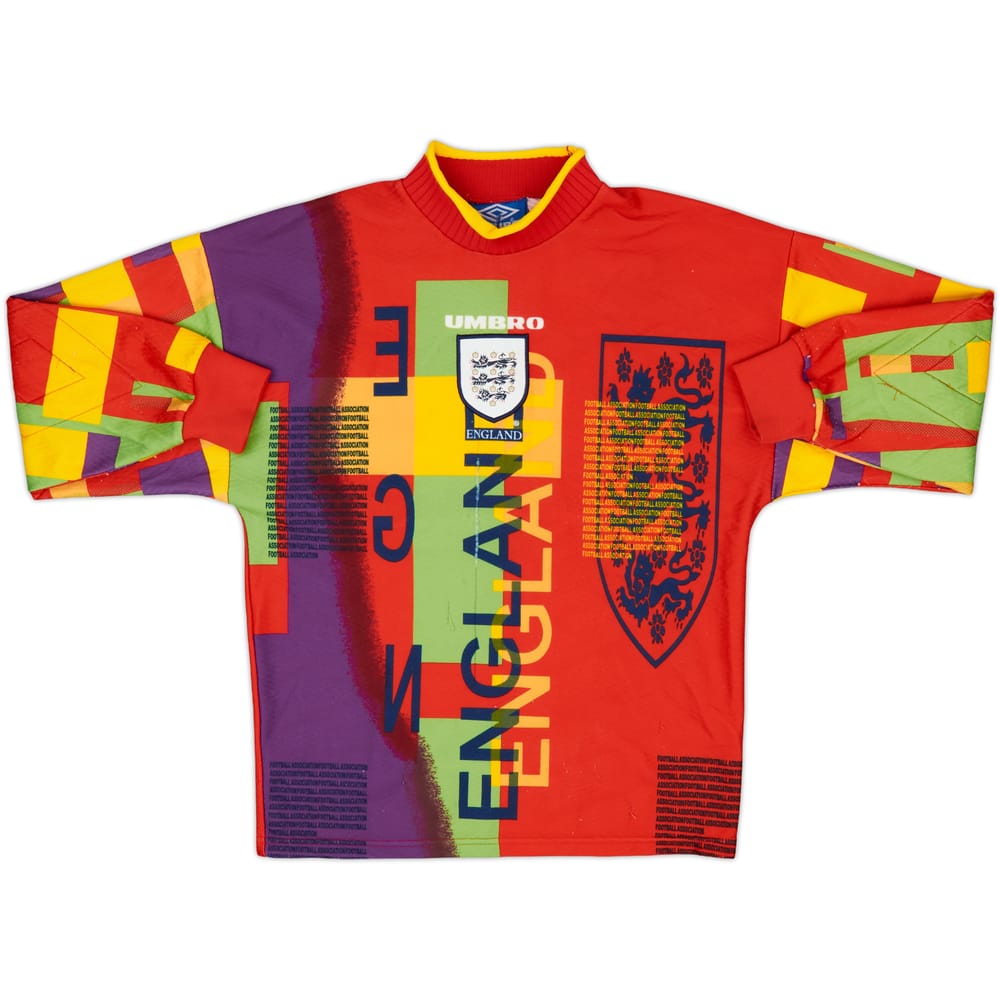 1995-96 England GK Shirt - 6/10 - (L.Boys)