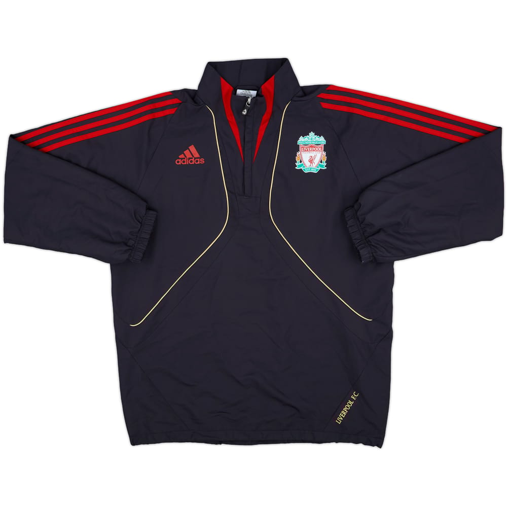 2009-10 Liverpool adidas 1/4 Zip Drill Top - 8/10 - (M)