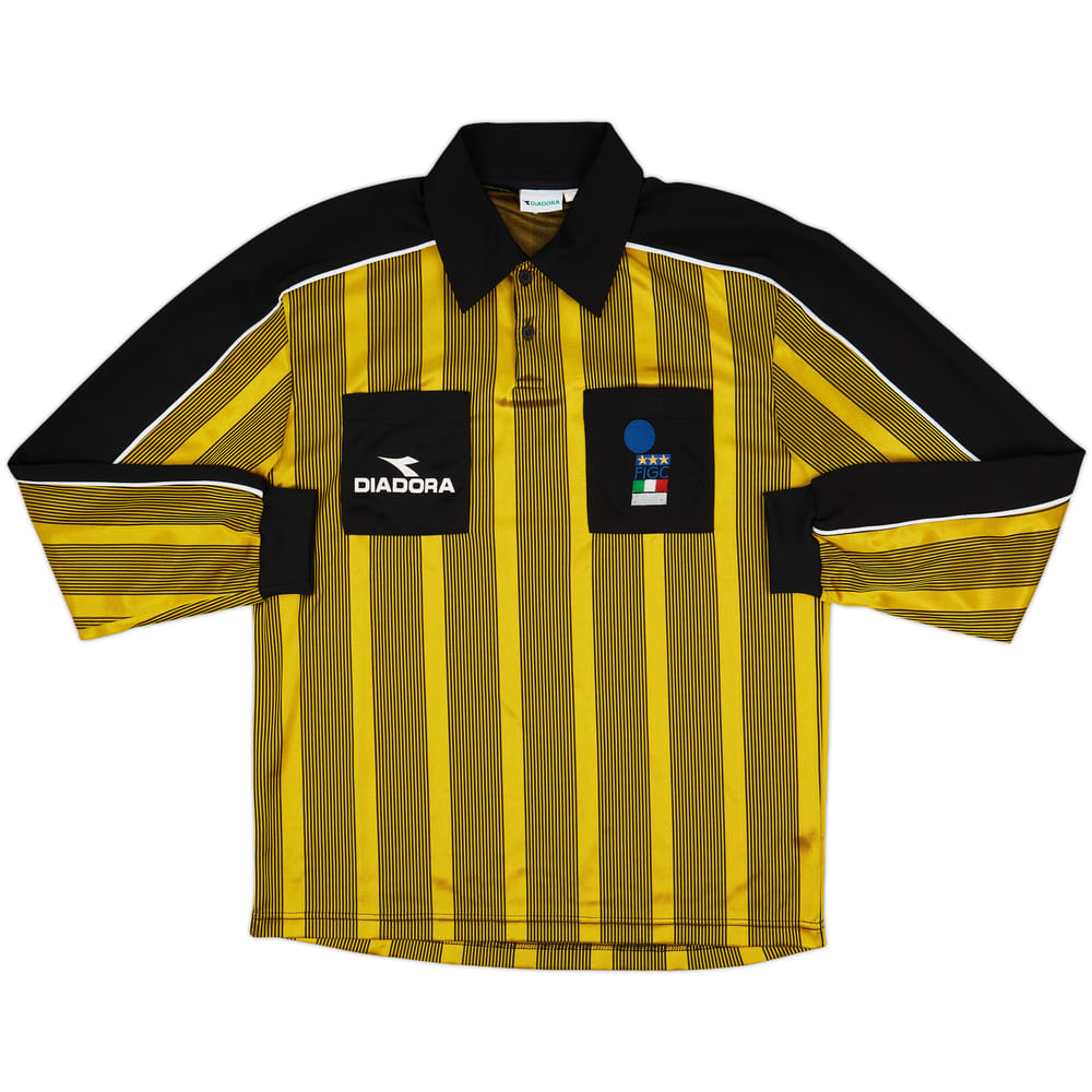 1999-00 Italy FIGC Diadora Referee L/S Shirt - 9/10 - (XL)