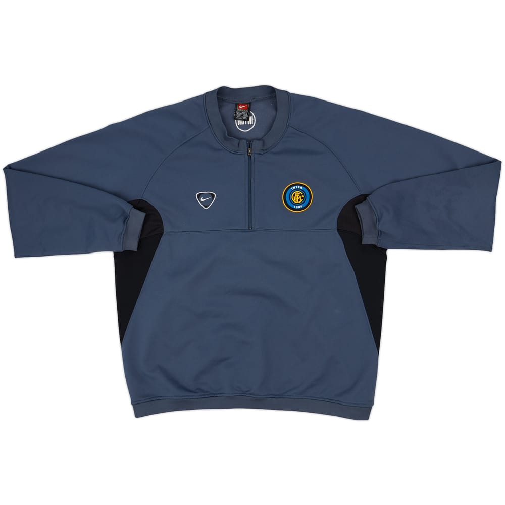 2000-01 Inter Milan Nike 1/4 Zip Sweat Top - 6/10 - (L)
