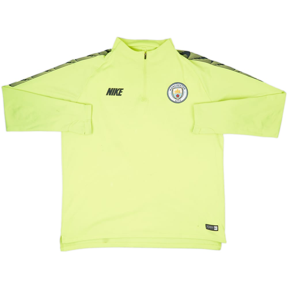 2019-20 Manchester City Nike 1/4 Zip Drill Top - 6/10 - (XL)