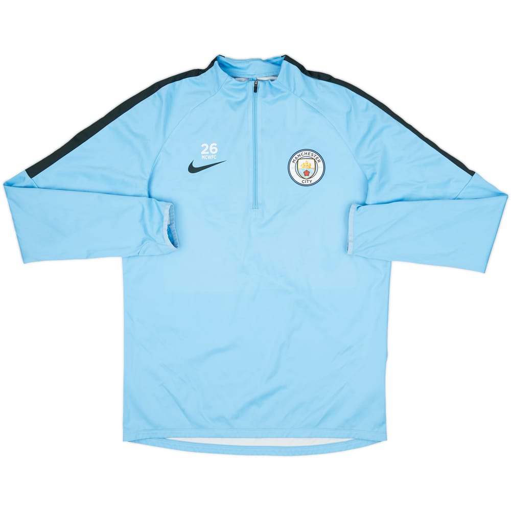 2017-18 Manchester City Women's Player Issue 1/4 Zip Sweat Top #26 - 9/10 - (Men's M)