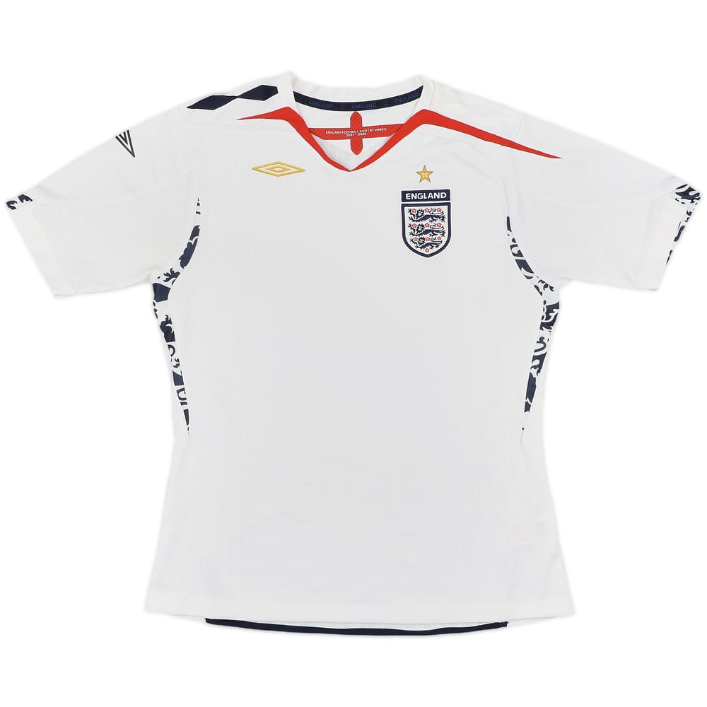 2007-09 England Home Shirt - 7/10 - (Women's M)