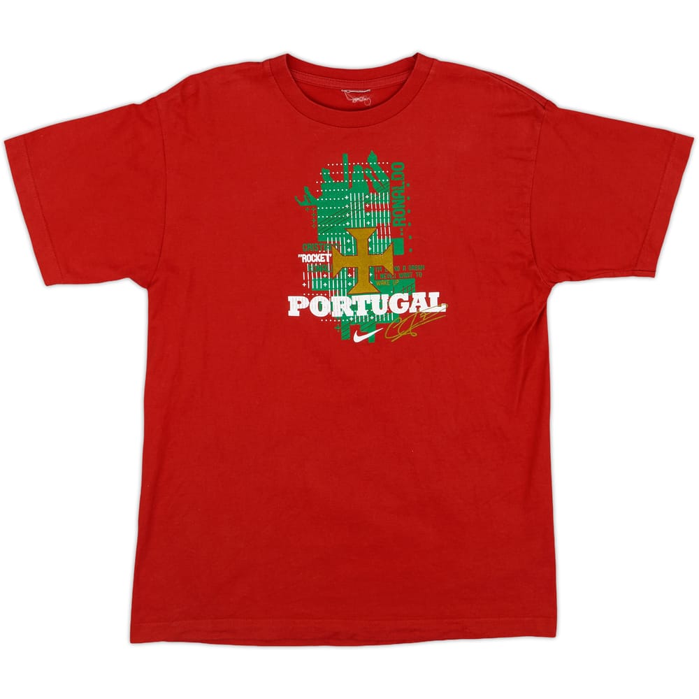 2012-13 Portugal Nike Graphic Tee Ronaldo #7 - 8/10 - (S)