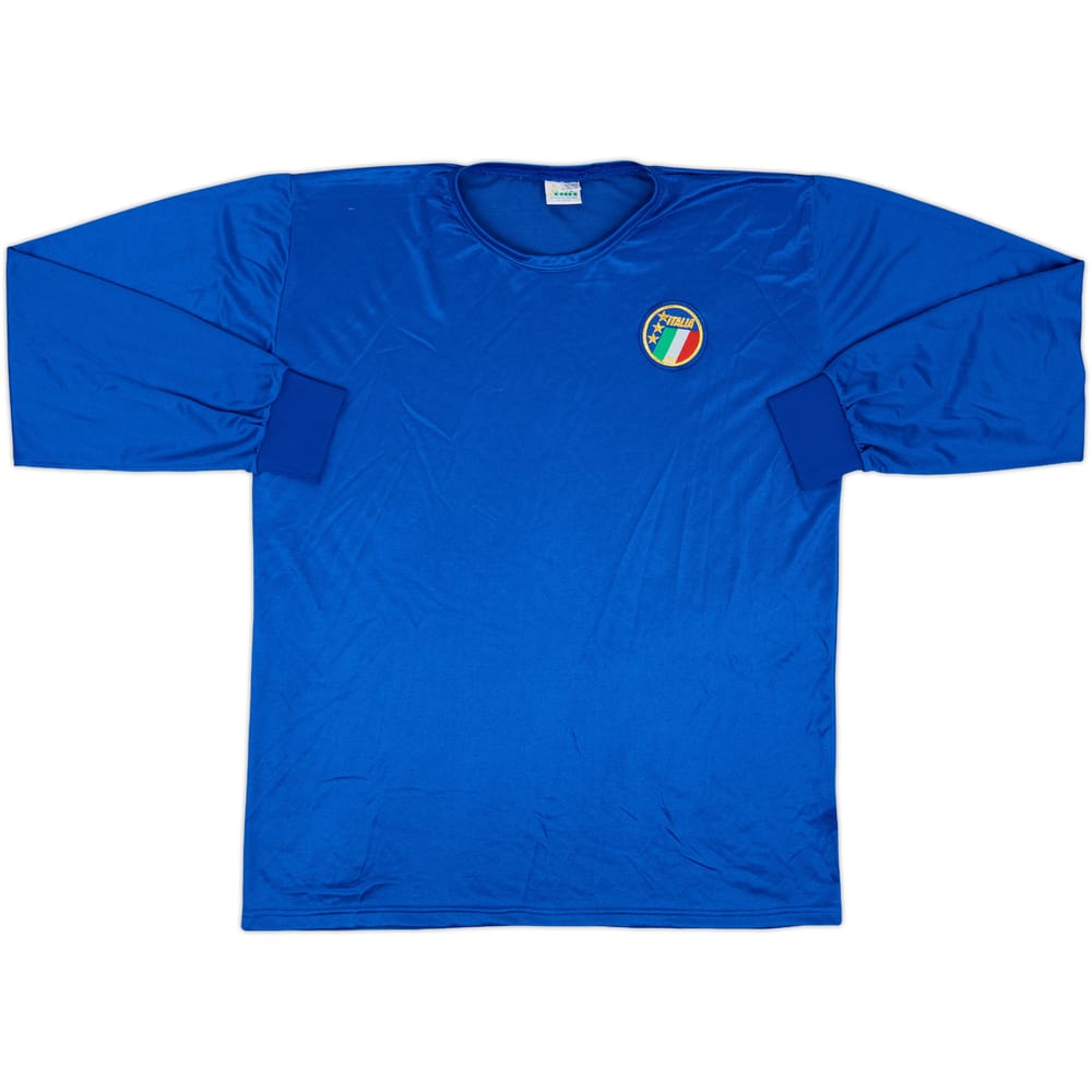1986-90 Italy Home L/S Shirt - 4/10 - (XL)