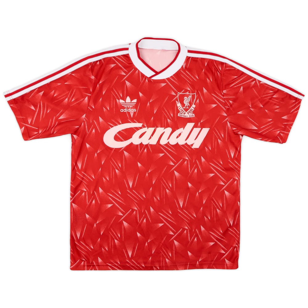 1989-91 Liverpool Home Shirt - 8/10 - (M)
