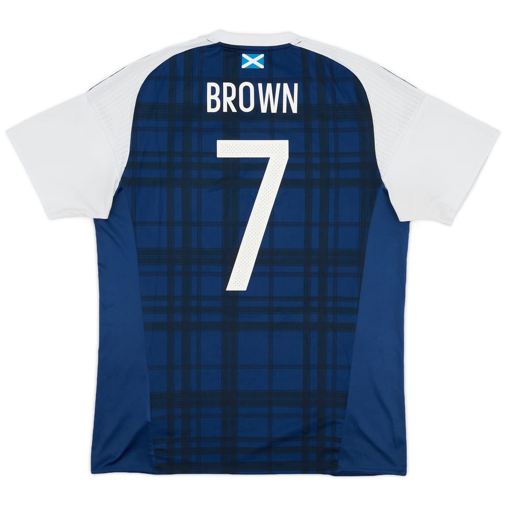 2015-17 Scotland Home Shirt Brown #7 - 9/10 - (L)