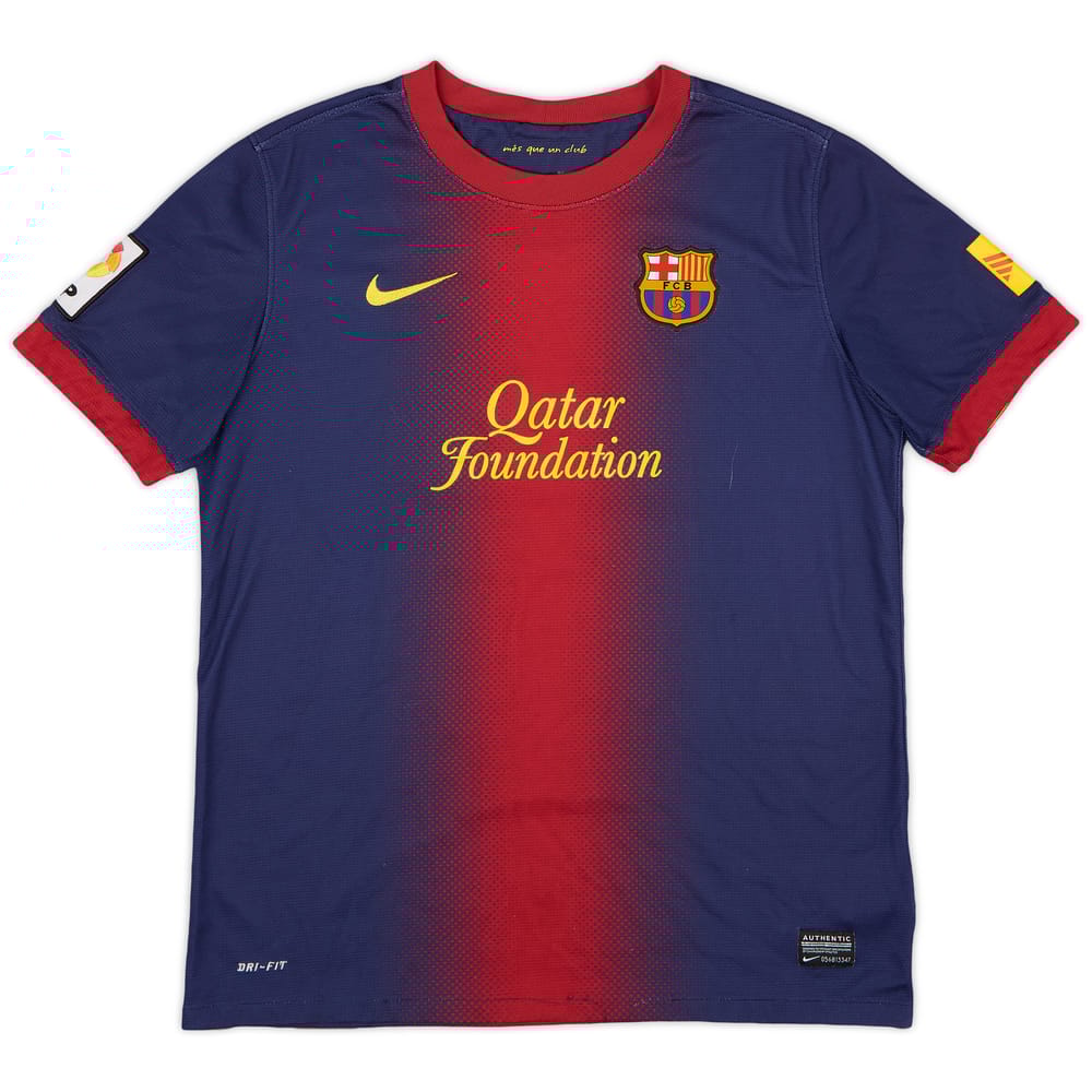 2012-13 Barcelona Home Shirt - 7/10 - (XL.Boys)
