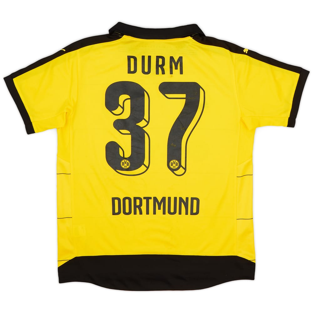2015-16 Borussia Dortmund Home Shirt Durm #37 - 6/10 - (XL.Boys)