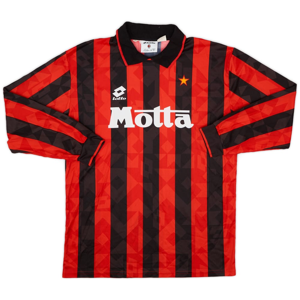 1993-94 AC Milan Home L/S Shirt - 9/10 - (L)