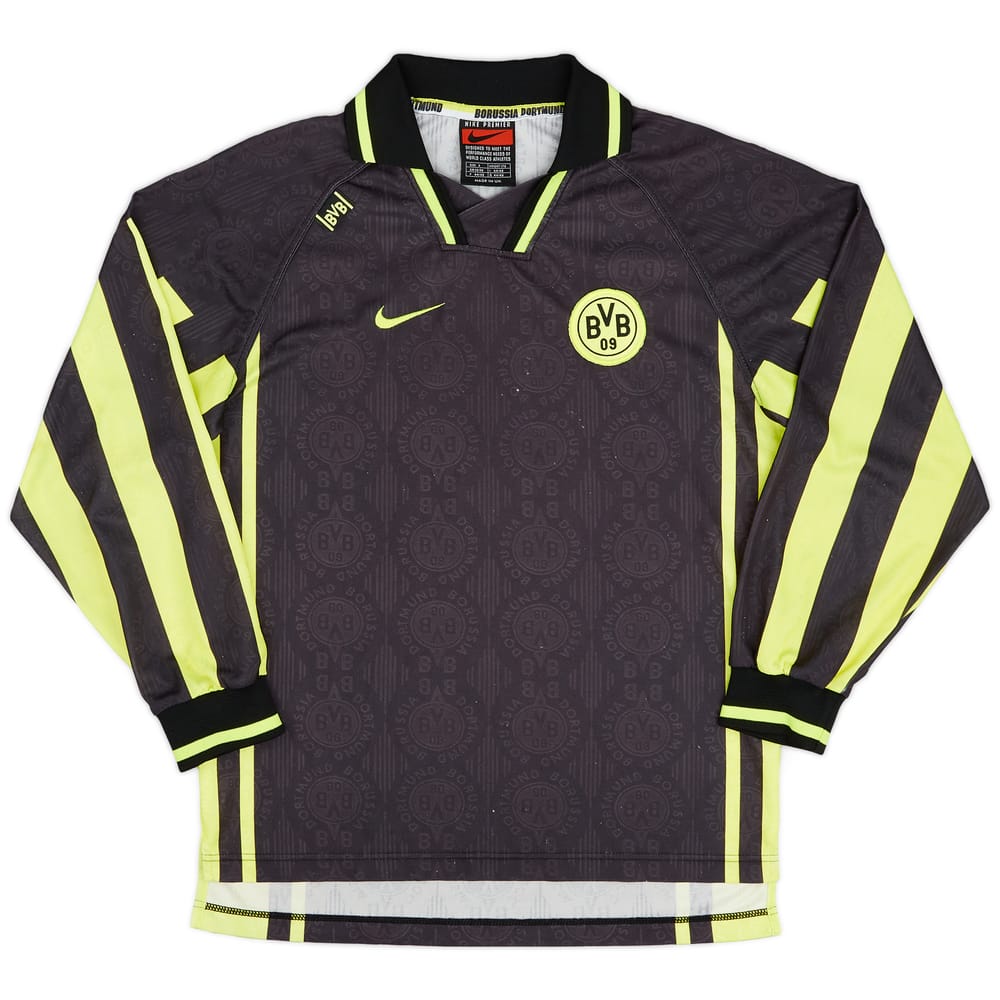 1996-97 Borussia Dortmund Player Issue Away L/S Shirt - 5/10 - (S)