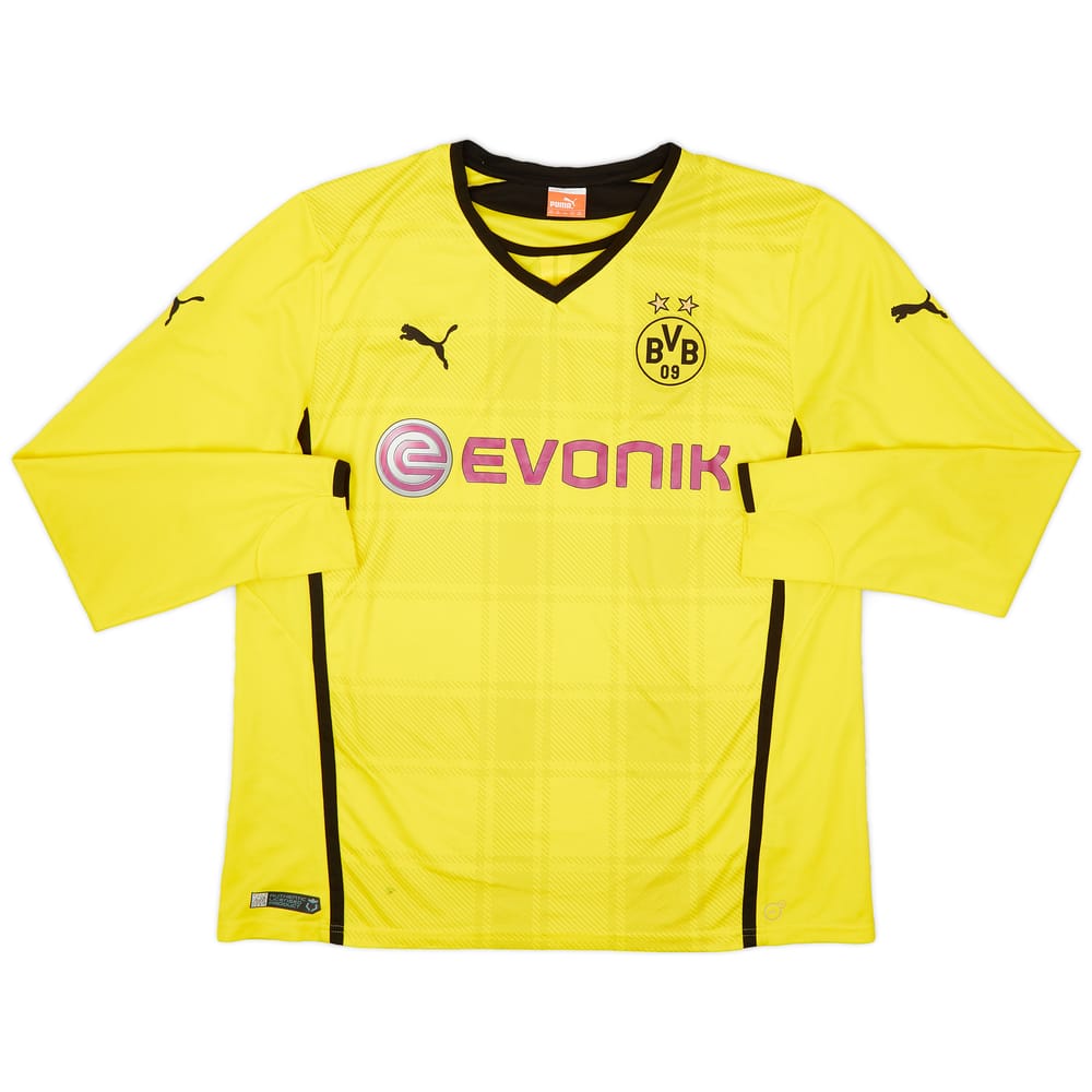 2013-14 Borussia Dortmund Home L/S Shirt - 7/10 - (XXL)