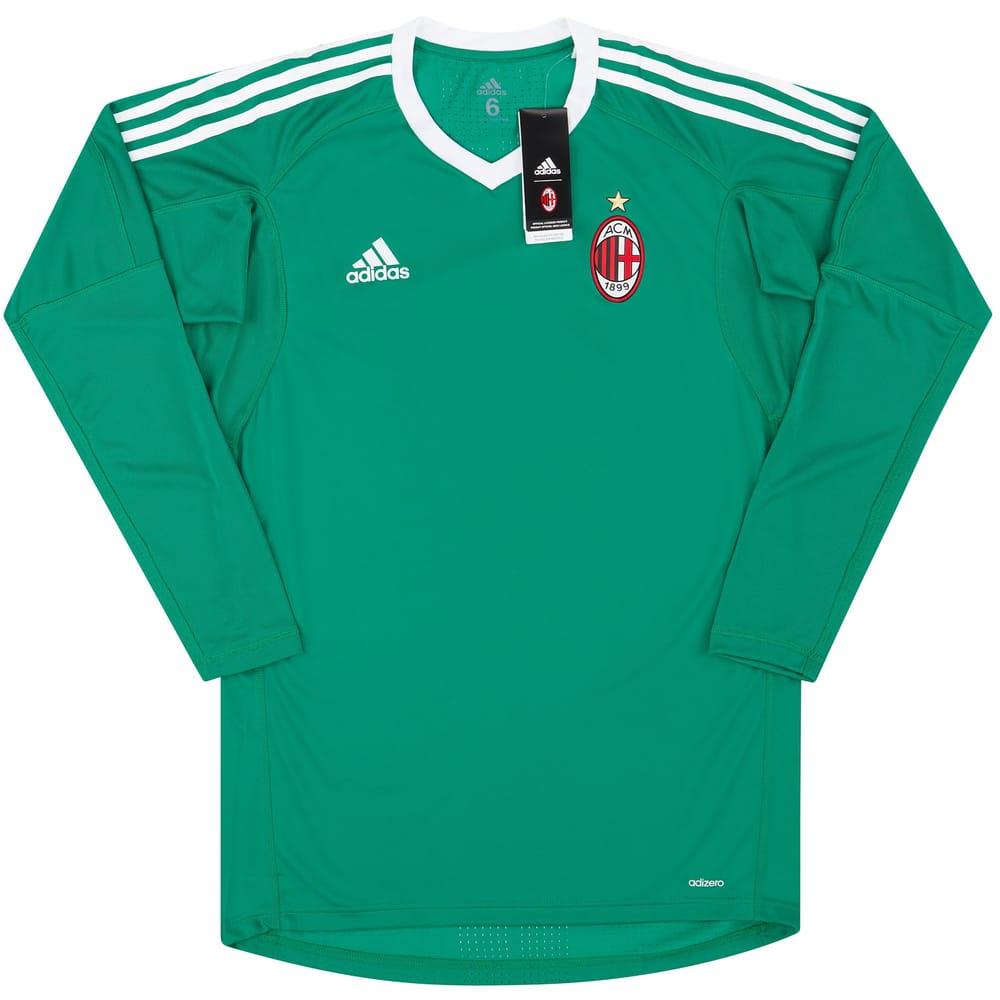 2017-18 AC Milan Player Issue Adizero GK Home Shirt