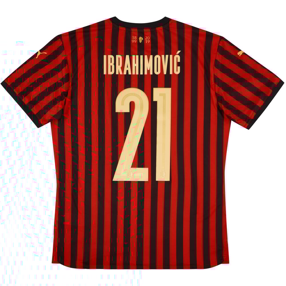 2019-20 AC Milan Special Edition '120 Anni' Home Authentic Shirt Ibrahimović #21 - NEW