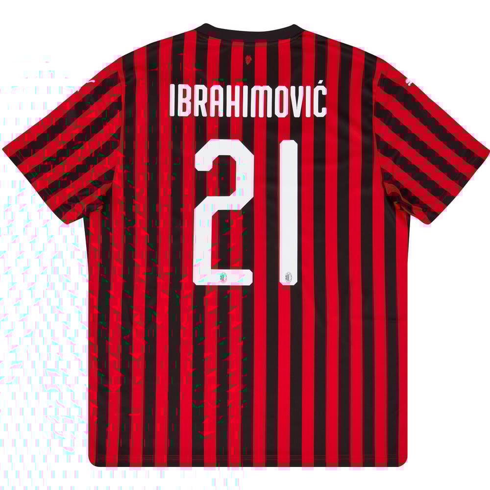 2019-20 AC Milan Home Shirt Ibrahimovic #21