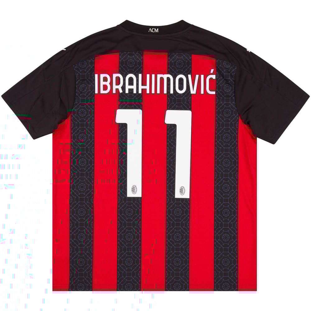 2020-21 AC Milan Home Shirt Ibrahimović #11