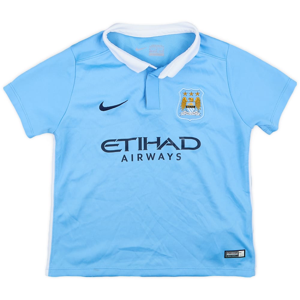 2015-16 Manchester City Home Shirt - 8/10 - (XS.Boys)