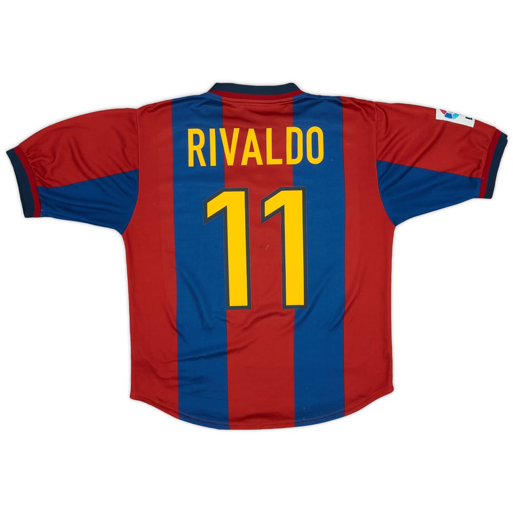 1998-00 Barcelona Home Shirt Rivaldo #11 - 6/10 - (L)