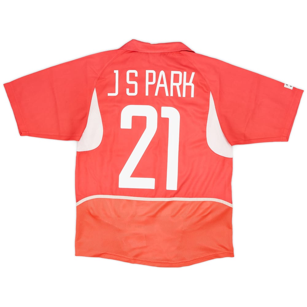 2002-03 South Korea Home Shirt J.S.Park #21 - 8/10 - (S)