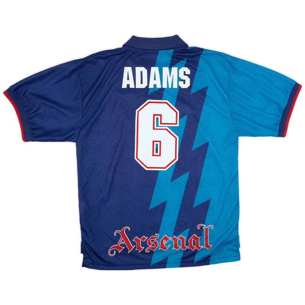 1995-96 Arsenal Signed Away Shirt Adams #6 - 9/10 - (XL)