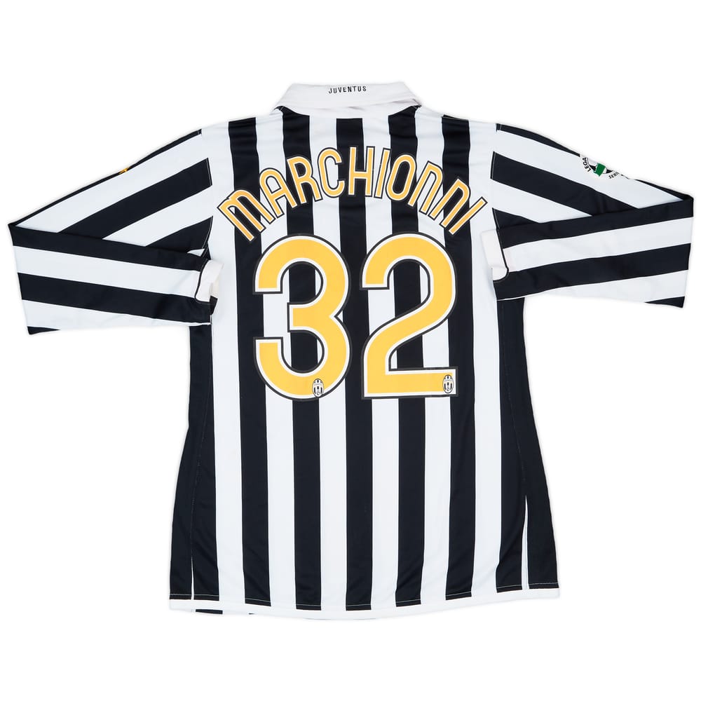 2006-07 Juventus Match Issue Home L/S Shirt Marchionni #32