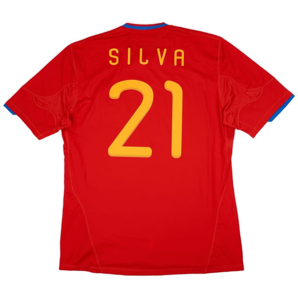 2009-10 Spain Home Shirt Silva #21 (XL)