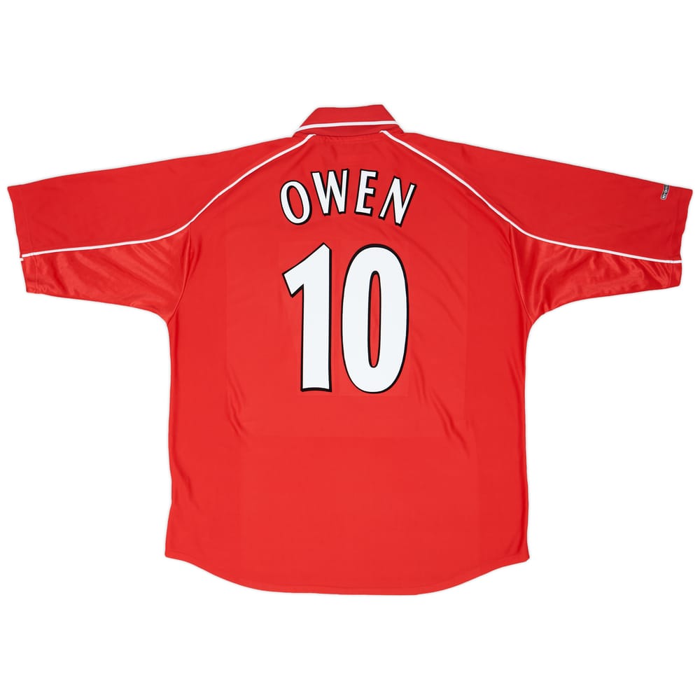 2000-02 Liverpool Home Shirt Owen #10 - 7/10 - (XL)