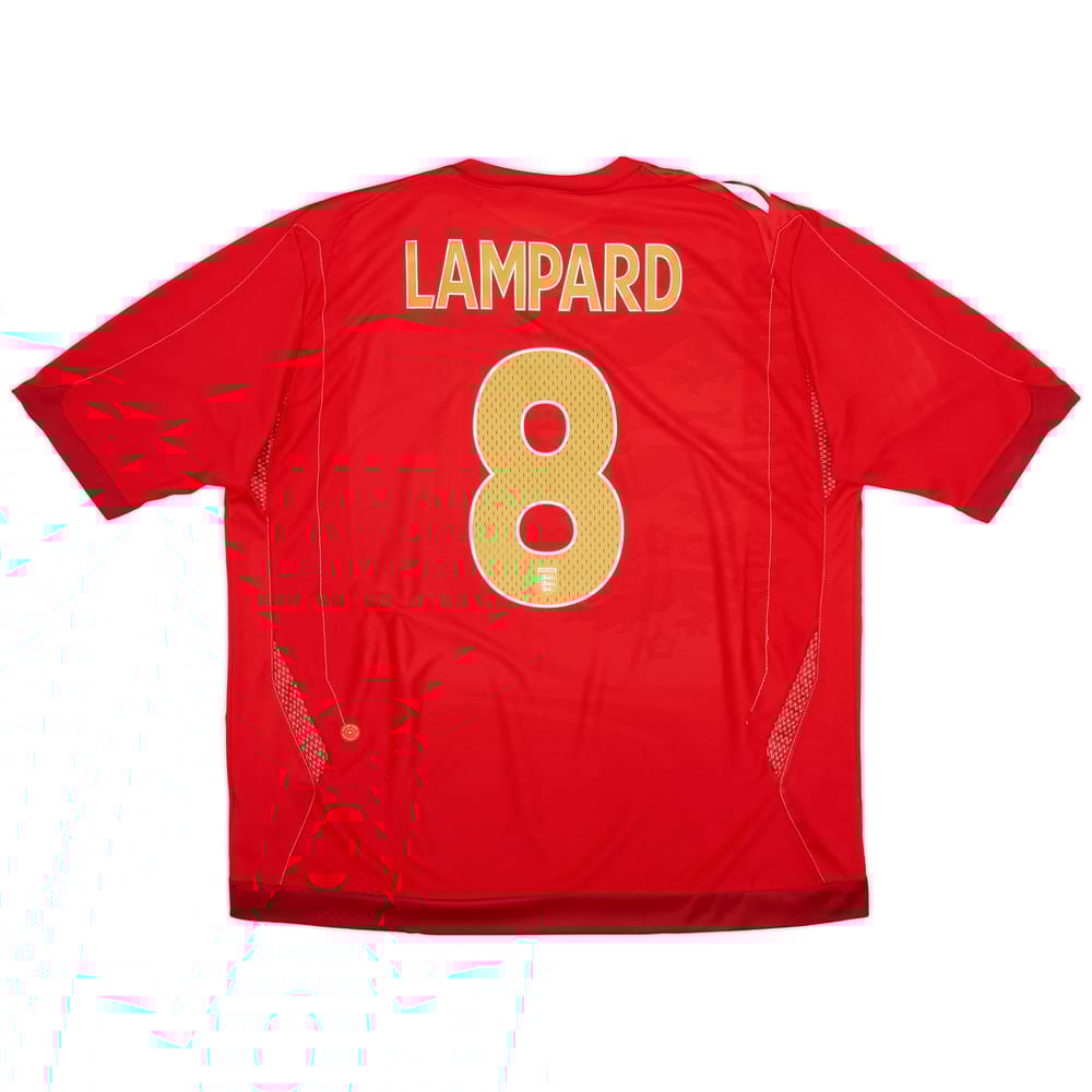 2006-08 England Away Shirt Lampard #8 - 7/10 - (XXL)