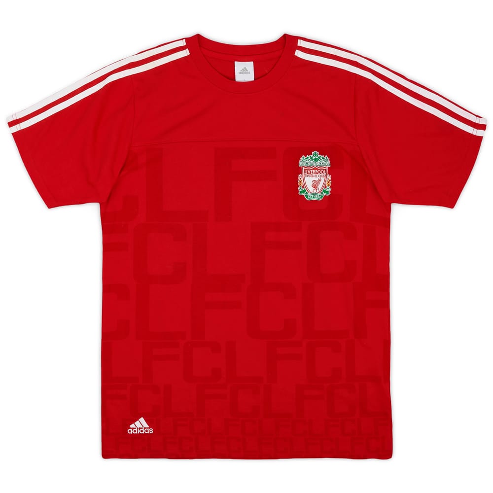 2008-09 Liverpool adidas Cotton Tee - 7/10 - (L)