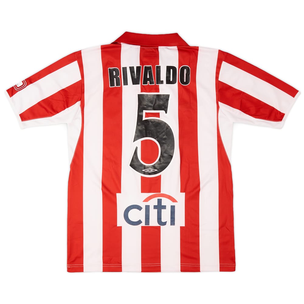 2004-05 Olympiakos Home Shirt Rivaldo #5 - 7/10 - (L)