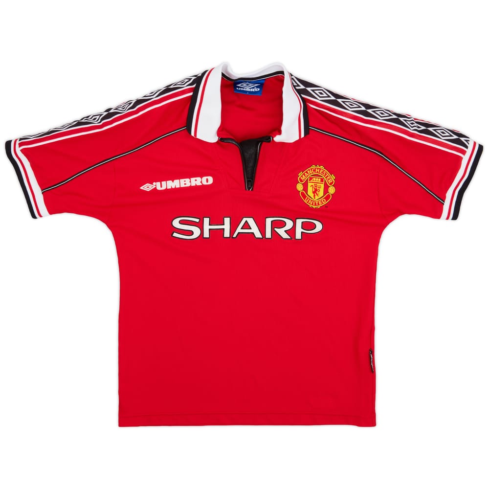 1998-00 Manchester United Home Shirt - 9/10 - (Y)