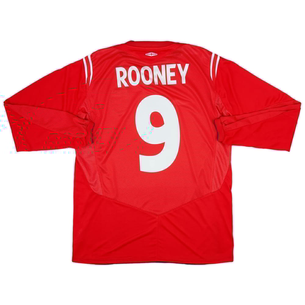 2004-06 England Away L/S Shirt Rooney #9 - 9/10 - (L)