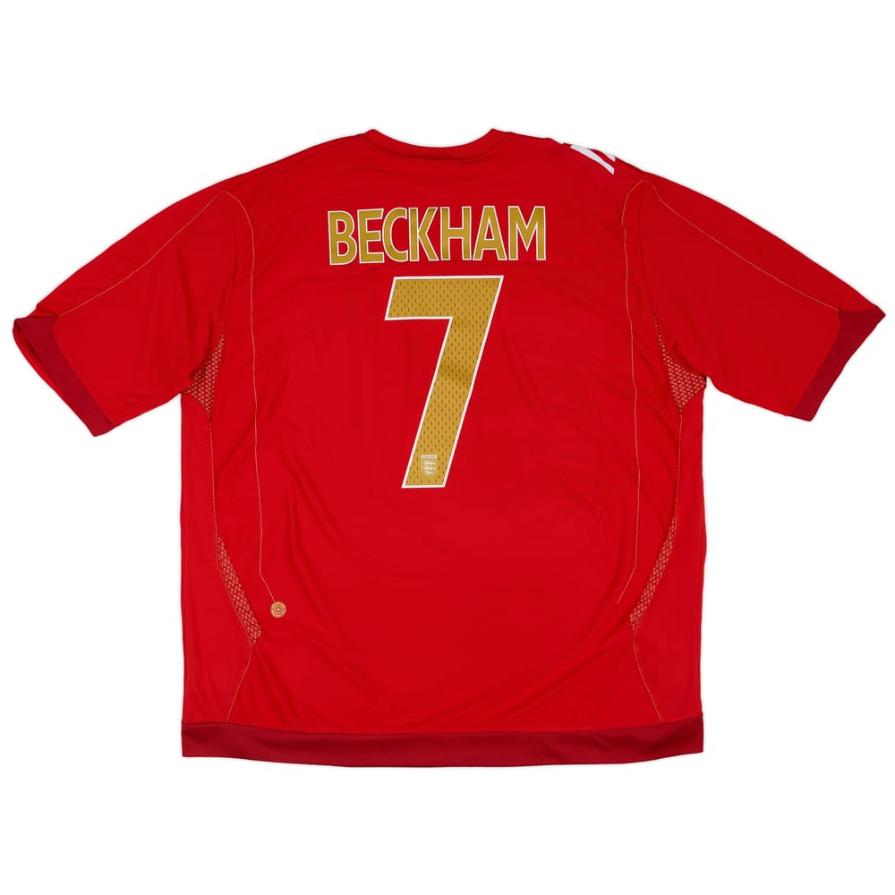 2006-08 England Away Shirt Beckham #7 - 9/10 - (3XL)