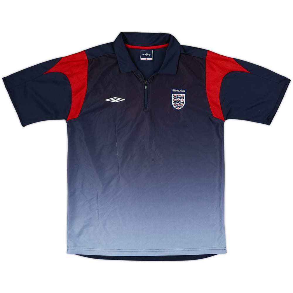 2004-06 England Umbro 1/4 Zip Polo Shirt - 7/10 - (M)