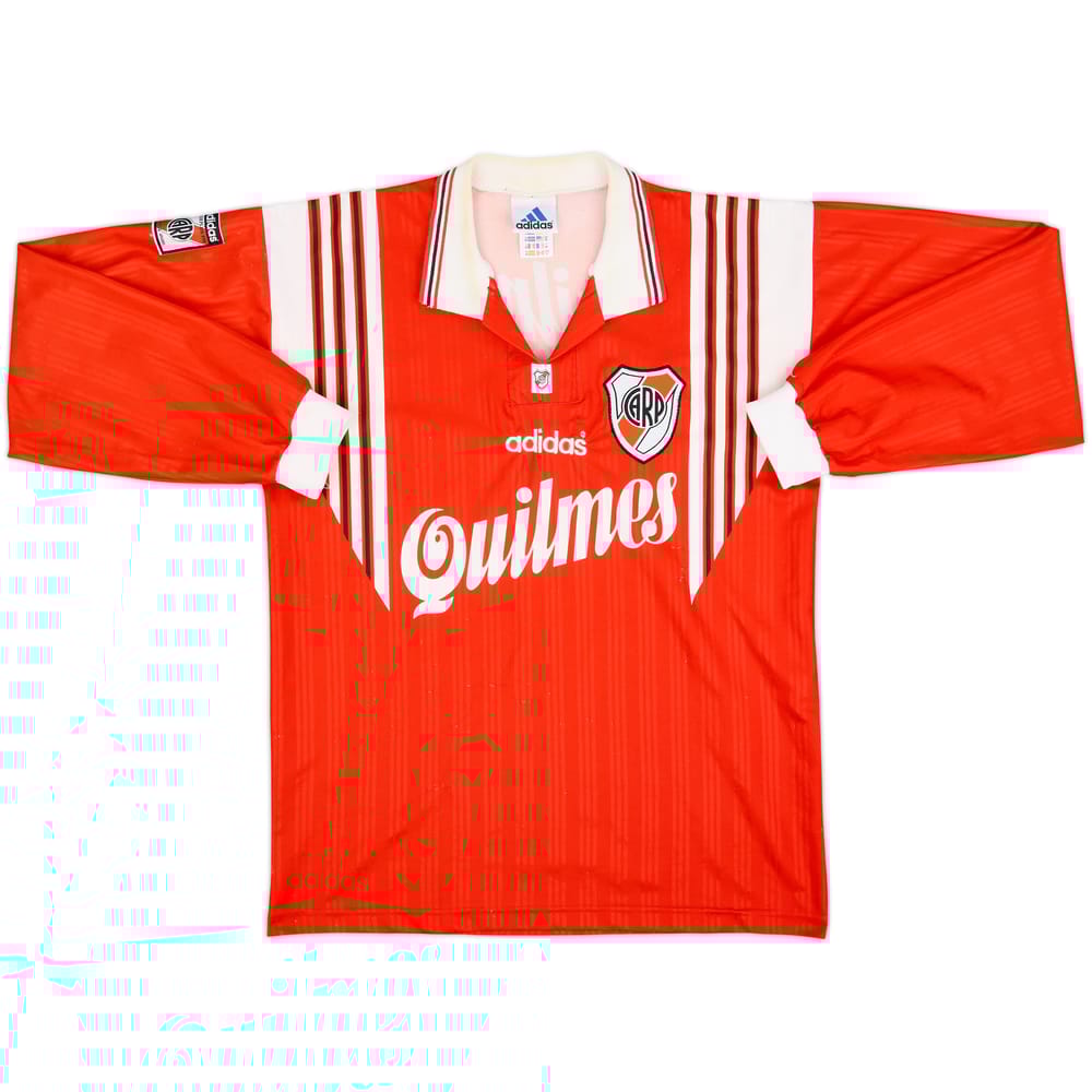1996-98 River Plate Away L/S Shirt - 7/10 - (M)