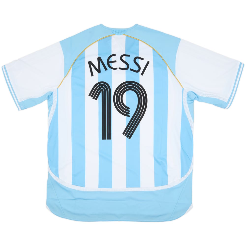 2006 Argentina adidas Reissue Home Shirt Messi #19 (XL)