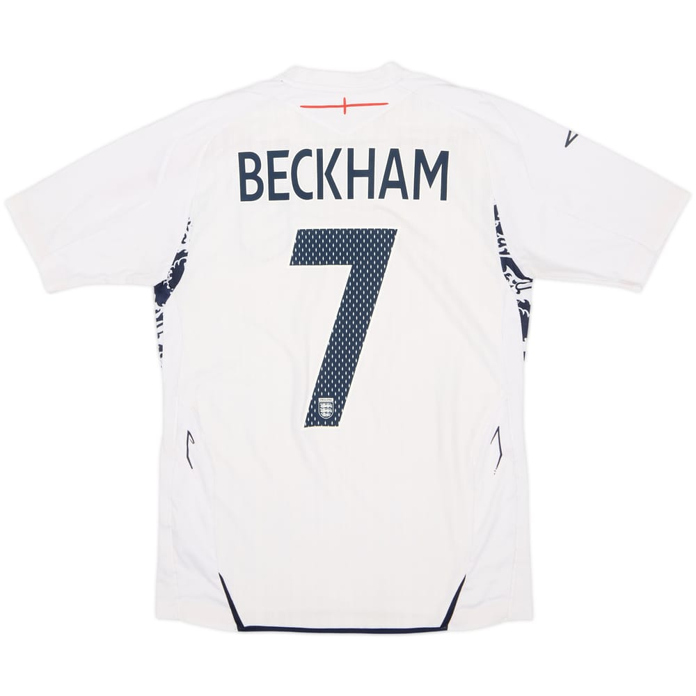 2007-09 England Home Shirt Beckham #7 - 6/10 - (S)