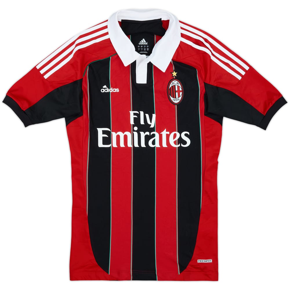 2012-13 AC Milan TechFit Player Issue Home Shirt - 4/10 - (L)