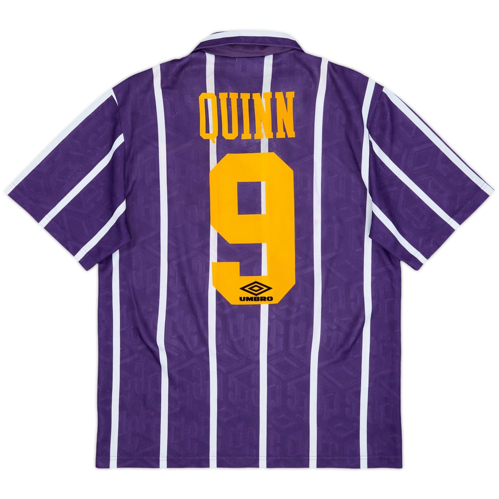 1993-94 Manchester City Away Shirt Quinn #9 - 7/10 - (M)