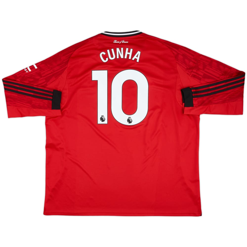 2025-26 Manchester United Home L/S Shirt Cunha #10 - 10/10 - (3XL)