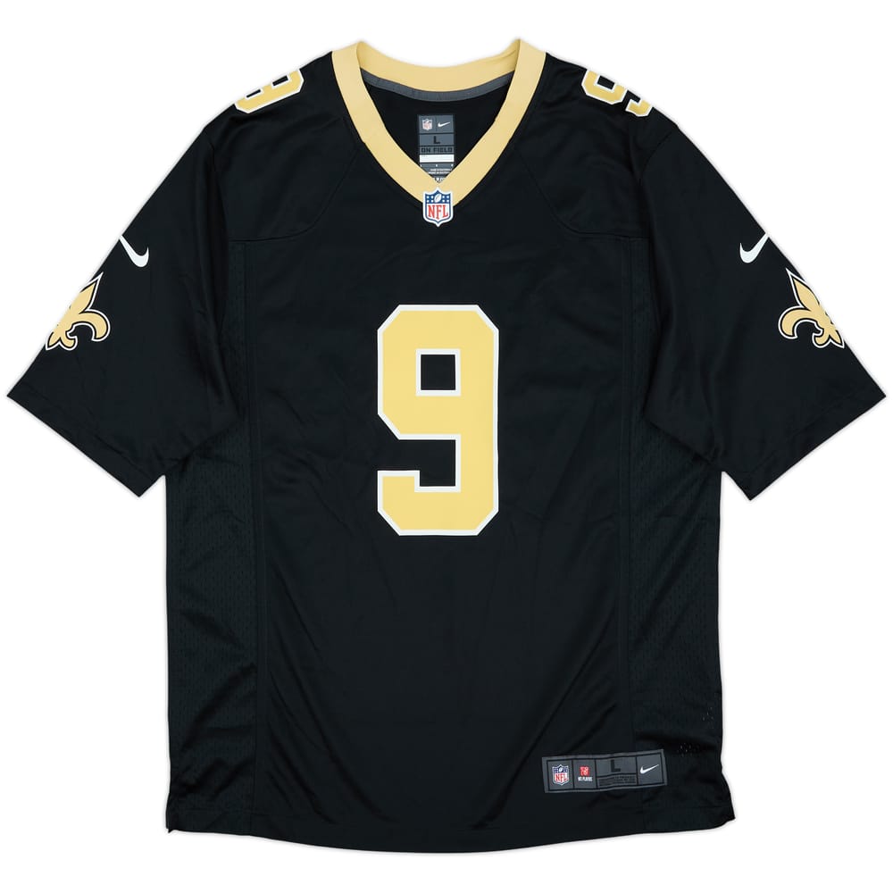2012-20 New Orleans Saints Brees #9 Nike Game Home Jersey - 9/10 - (L)