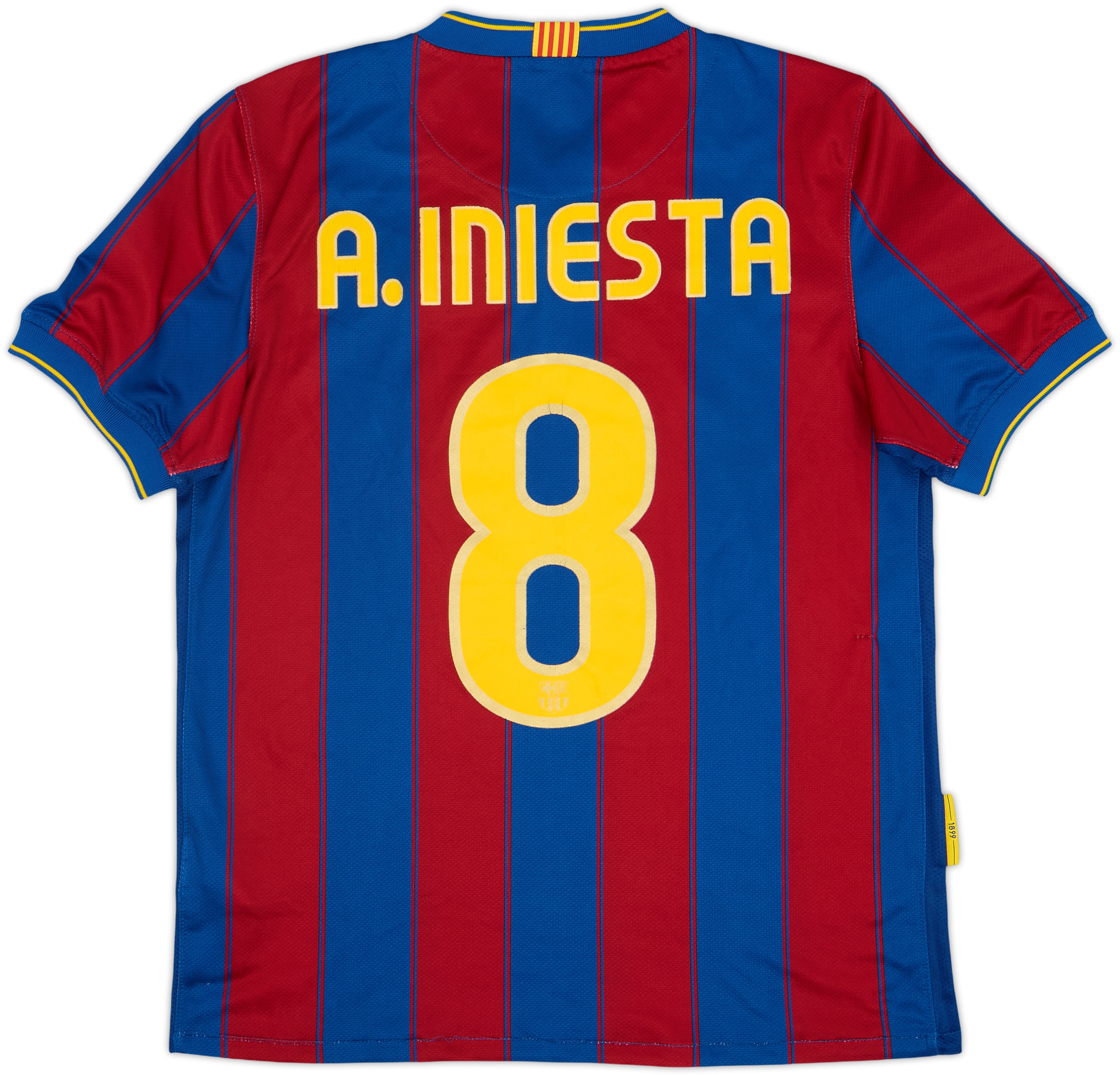 2009-10 Barcelona Home Shirt A.Iniesta #8 - 7/10 - (S)