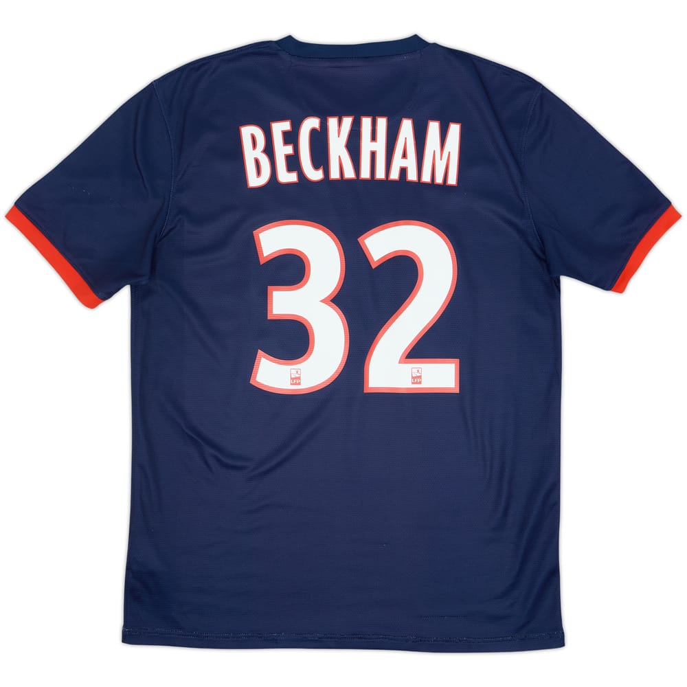 2013-14 Paris Saint-Germain Home Shirt Beckham #32 - 8/10 - (M)
