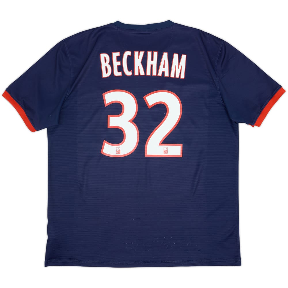 2013-14 Paris Saint-Germain Home Shirt Beckham #32 - 6/10 - (XL)