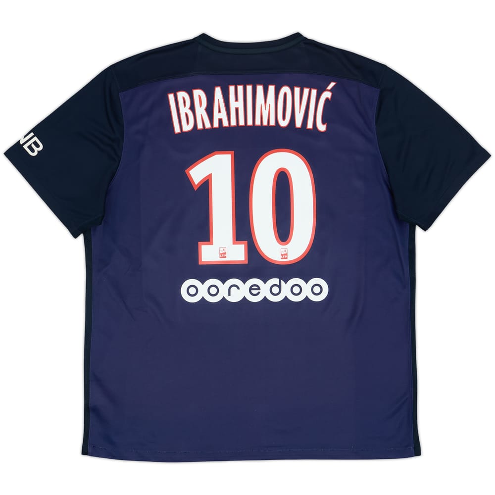 2015-16 Paris Saint-Germain Home Shirt Ibrahimovic #10 - 5/10 - (XL)