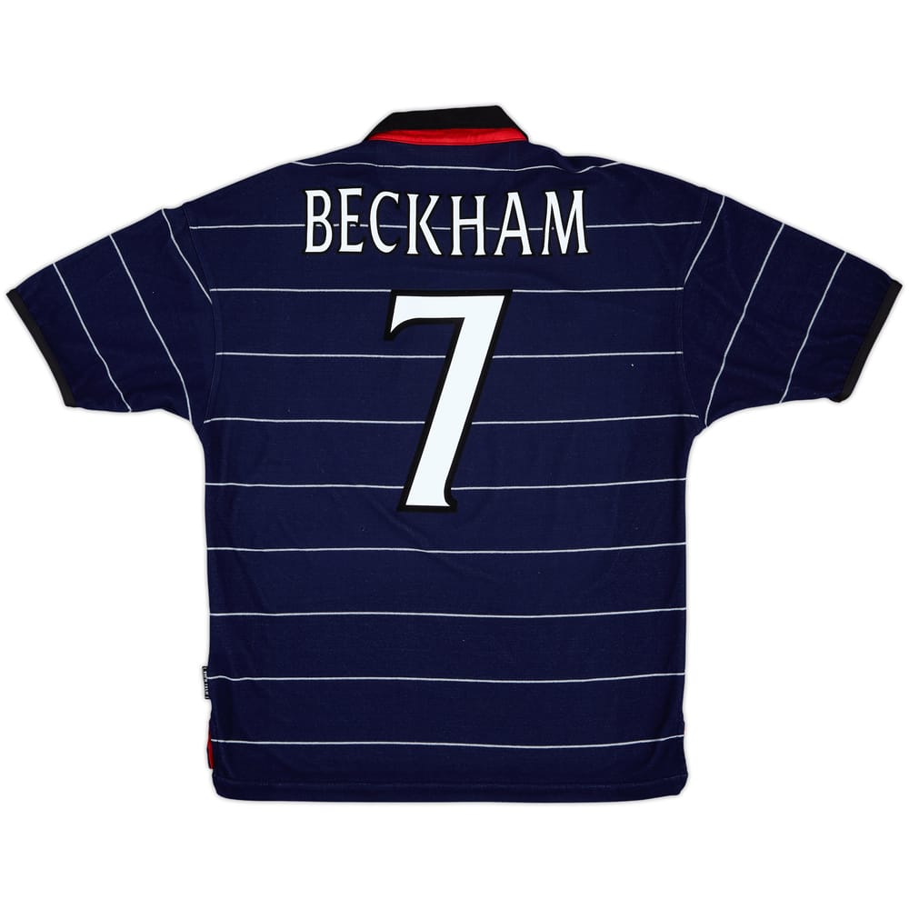 1999-00 Manchester United Away Shirt Beckham #7 - 9/10 - (M)