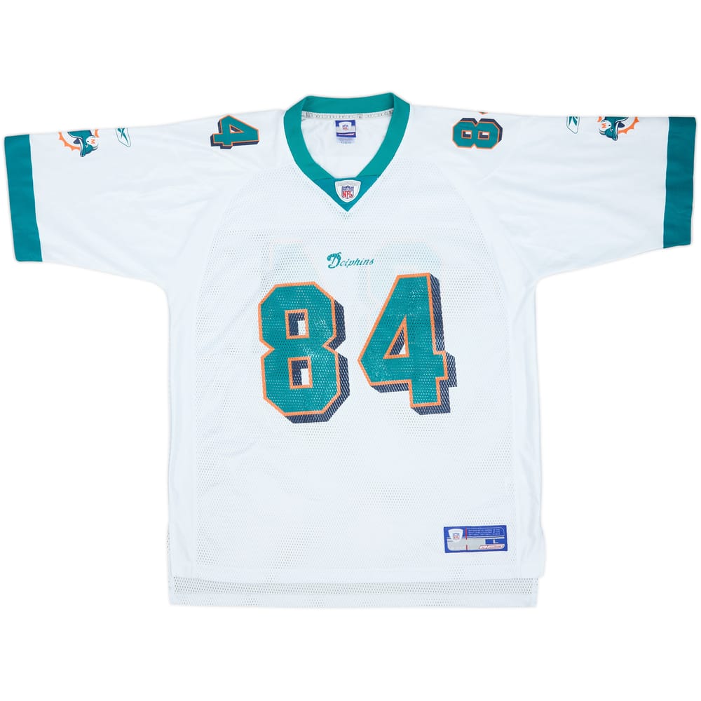 2002-04 Miami Dolphins Chambers #84 Reebok On Field Away Jersey - 8/10 - (L)